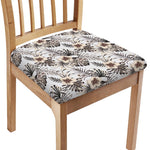 Vintage Hibiscus Plumeria Pattern Print Chair Cushion Cover