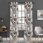 Vintage Hibiscus Plumeria Pattern Print Curtain