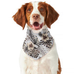 Vintage Hibiscus Plumeria Pattern Print Dog Bandana