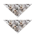Vintage Hibiscus Plumeria Pattern Print Dog Bandana