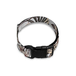 Vintage Hibiscus Plumeria Pattern Print Dog Collar