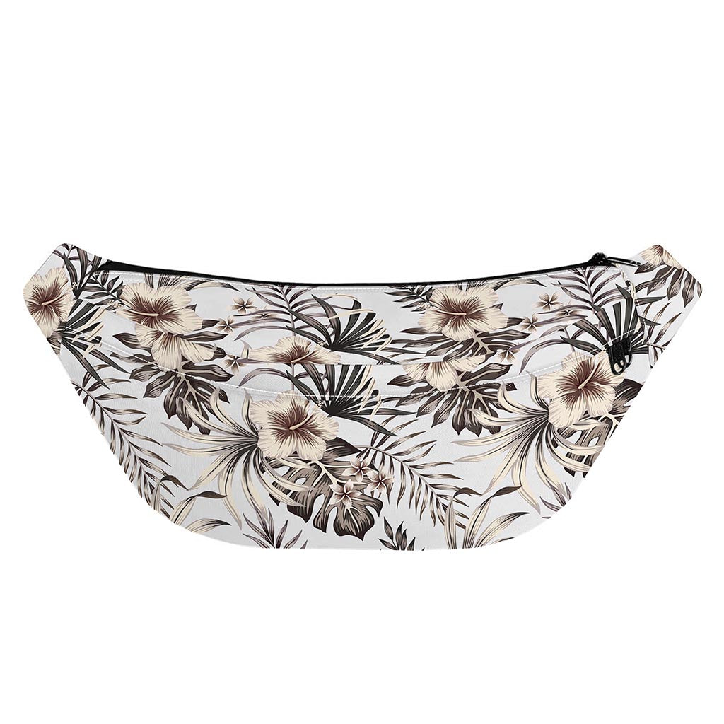Vintage Hibiscus Plumeria Pattern Print Fanny Pack