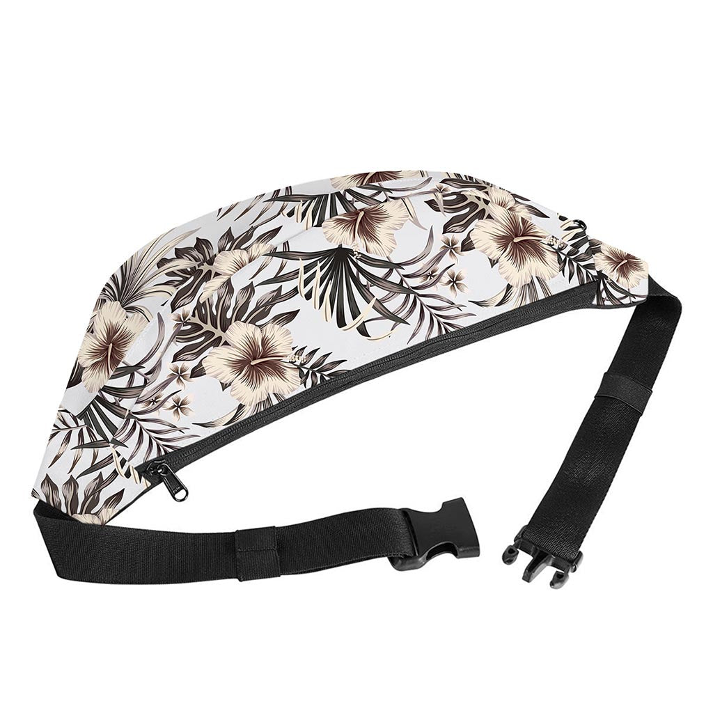 Vintage Hibiscus Plumeria Pattern Print Fanny Pack