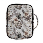 Vintage Hibiscus Plumeria Pattern Print Front Pocket Bible Bag