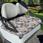 Vintage Hibiscus Plumeria Pattern Print Golf Cart Seat Cover