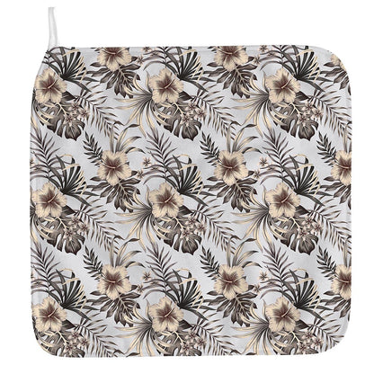 Vintage Hibiscus Plumeria Pattern Print Hand Towel