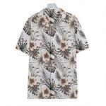 Vintage Hibiscus Plumeria Pattern Print Hawaiian Shirt