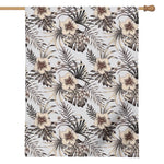 Vintage Hibiscus Plumeria Pattern Print House Flag