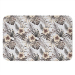 Vintage Hibiscus Plumeria Pattern Print Indoor Door Mat