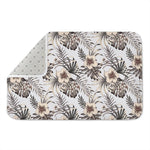 Vintage Hibiscus Plumeria Pattern Print Indoor Door Mat