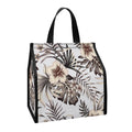 Vintage Hibiscus Plumeria Pattern Print Insulated Lunch Tote