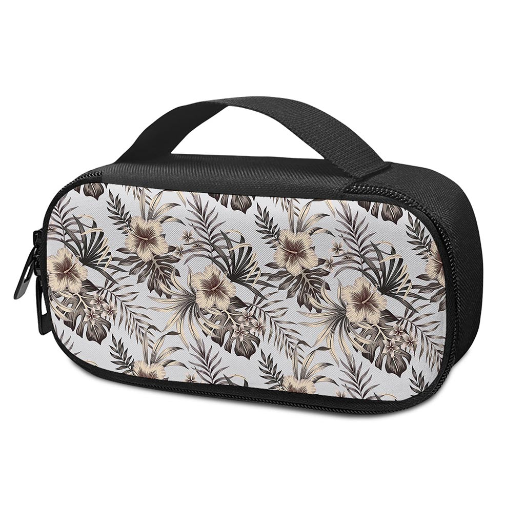 Vintage Hibiscus Plumeria Pattern Print Insulin Cooler Travel Case