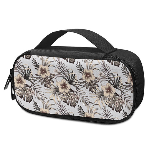 Vintage Hibiscus Plumeria Pattern Print Insulin Cooler Travel Case