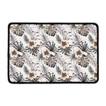 Vintage Hibiscus Plumeria Pattern Print Kitchen Mat