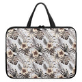 Vintage Hibiscus Plumeria Pattern Print Laptop Sleeve With Handle