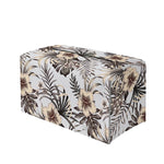 Vintage Hibiscus Plumeria Pattern Print Leather Tissue Box Cover