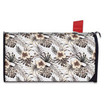 Vintage Hibiscus Plumeria Pattern Print Mailbox Cover