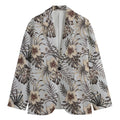 Vintage Hibiscus Plumeria Pattern Print Men's Blazer
