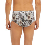 Vintage Hibiscus Plumeria Pattern Print Men's Briefs