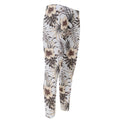 Vintage Hibiscus Plumeria Pattern Print Men's Compression Pants