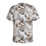 Vintage Hibiscus Plumeria Pattern Print Men's Sports T-Shirt