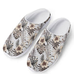 Vintage Hibiscus Plumeria Pattern Print Mesh Casual Shoes