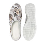 Vintage Hibiscus Plumeria Pattern Print Mesh Casual Shoes