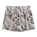 Vintage Hibiscus Plumeria Pattern Print Mesh Shorts