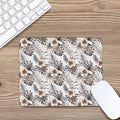 Vintage Hibiscus Plumeria Pattern Print Mouse Pad