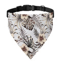 Vintage Hibiscus Plumeria Pattern Print Over The Collar Dog Bandana
