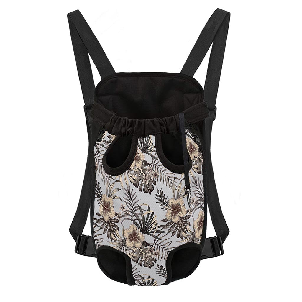Vintage Hibiscus Plumeria Pattern Print Pet Carrier Backpack
