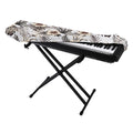 Vintage Hibiscus Plumeria Pattern Print Piano Keyboard Cover