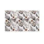 Vintage Hibiscus Plumeria Pattern Print Polyester Flag