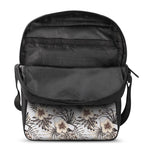 Vintage Hibiscus Plumeria Pattern Print Rectangular Crossbody Bag