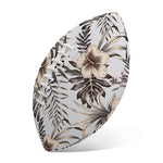 Vintage Hibiscus Plumeria Pattern Print Rugby Ball