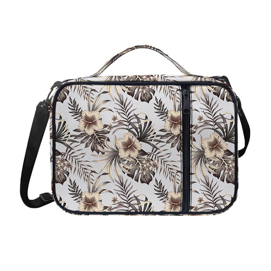 Vintage Hibiscus Plumeria Pattern Print Shoulder Strap Bible Bag