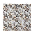 Vintage Hibiscus Plumeria Pattern Print Silk Bandana