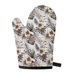 Vintage Hibiscus Plumeria Pattern Print Single Oven Mitt