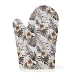 Vintage Hibiscus Plumeria Pattern Print Single Oven Mitt