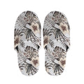 Vintage Hibiscus Plumeria Pattern Print Slippers