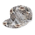 Vintage Hibiscus Plumeria Pattern Print Snapback Cap