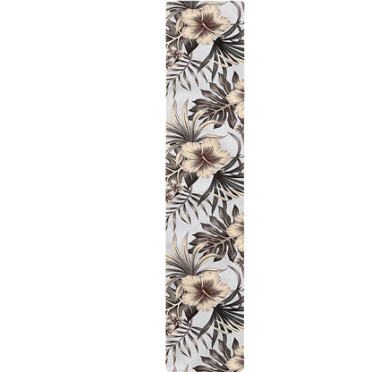 Vintage Hibiscus Plumeria Pattern Print Table Runner