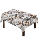 Vintage Hibiscus Plumeria Pattern Print Tablecloth