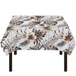 Vintage Hibiscus Plumeria Pattern Print Tablecloth