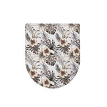 Vintage Hibiscus Plumeria Pattern Print Toilet Lid Cover
