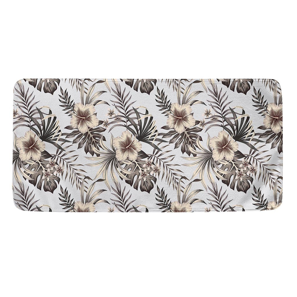 Vintage Hibiscus Plumeria Pattern Print Towel