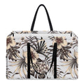 Vintage Hibiscus Plumeria Pattern Print Utility Tote Bag