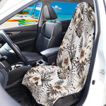 Vintage Hibiscus Plumeria Pattern Print Waterproof Car Seat Cover