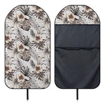 Vintage Hibiscus Plumeria Pattern Print Waterproof Car Seat Cover