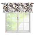 Vintage Hibiscus Plumeria Pattern Print Window Valance